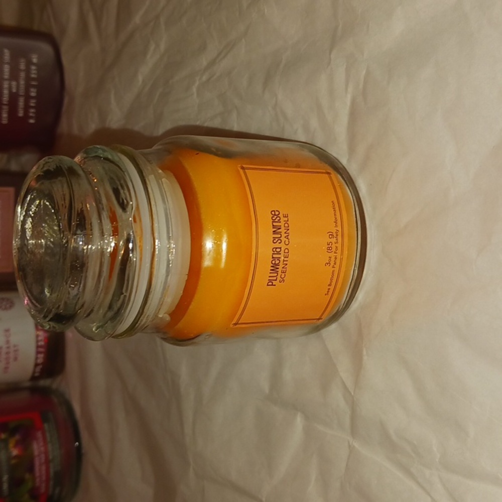 Plumeria sunrise scented candle